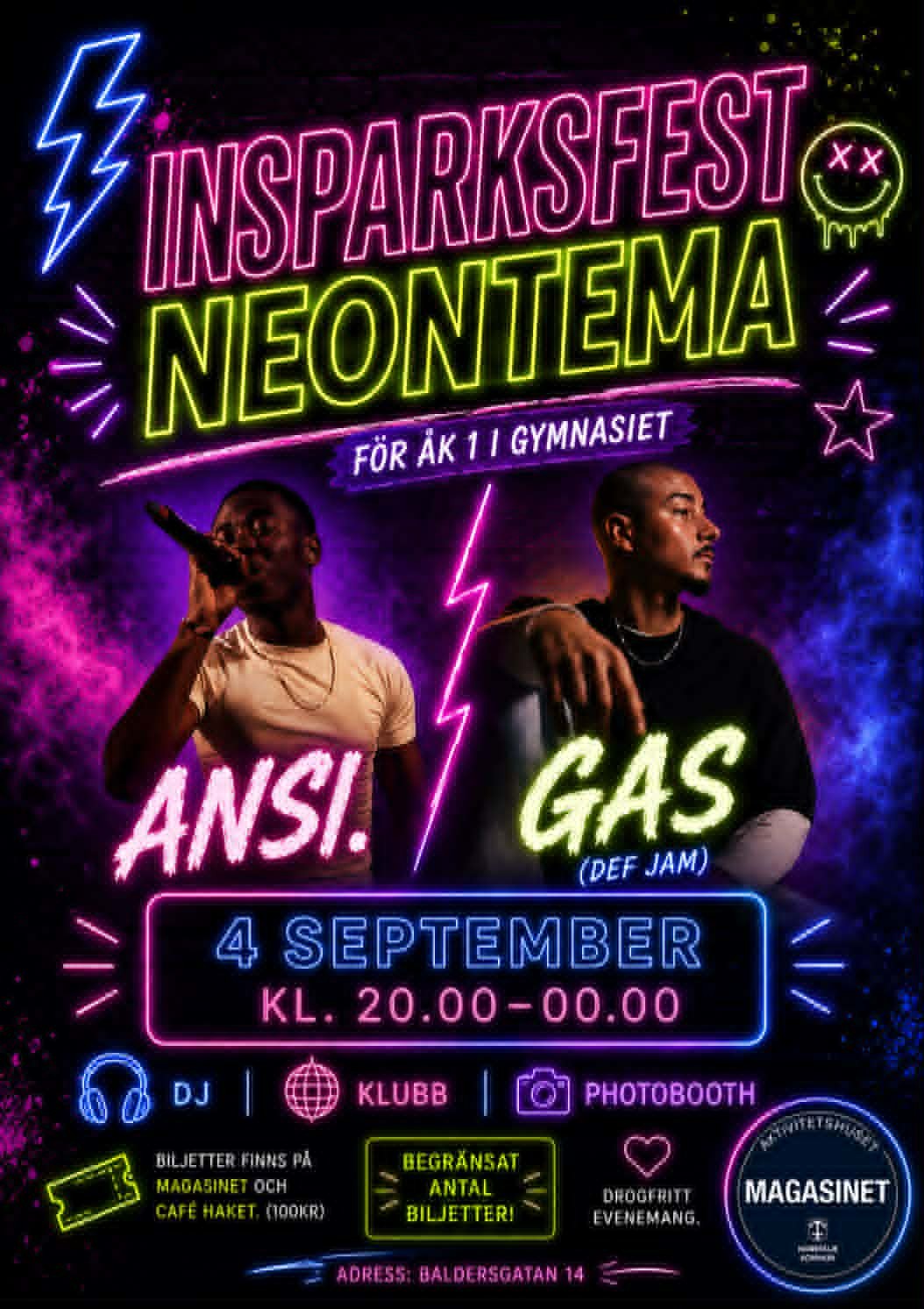 Insparksfest för årskurs 1 i gymnasiet