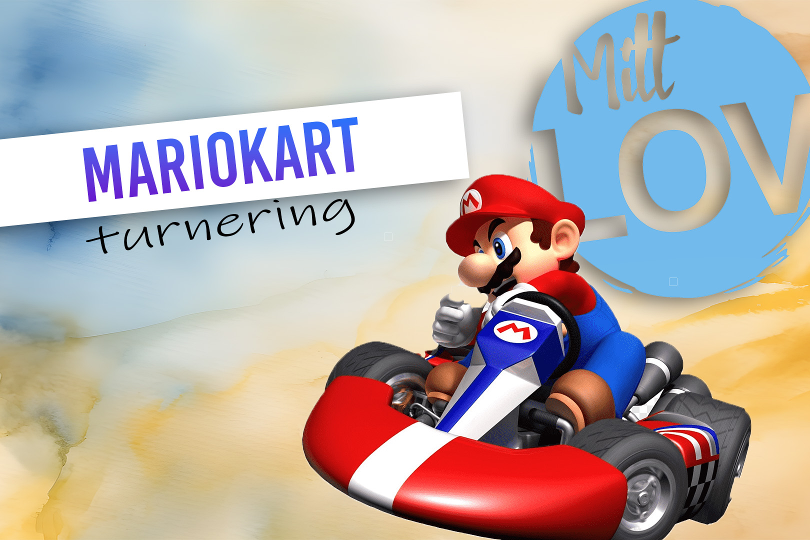 Mario Kart turnering på storbildsskärm