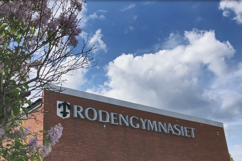 Rodengymnasiet i Norrtälje, våren 2020.