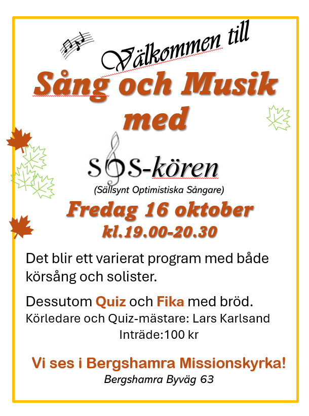 Sång och musik med SOS-kören