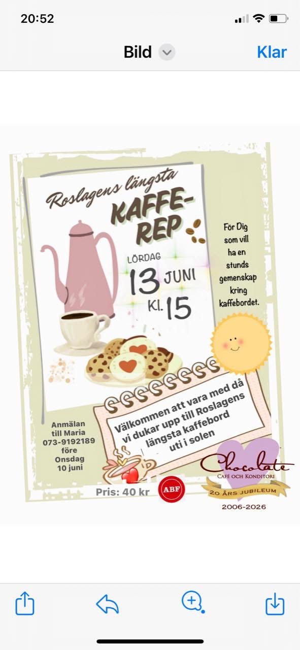 Roslagens längsta kafferep på Café Chocolate 