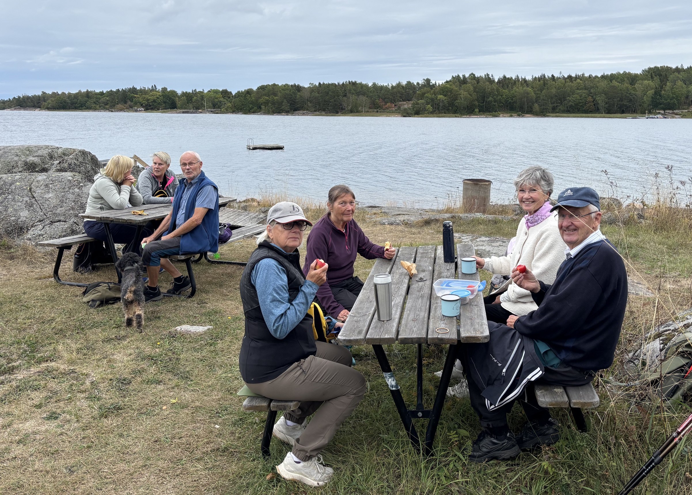 Fikapaus vid stranden