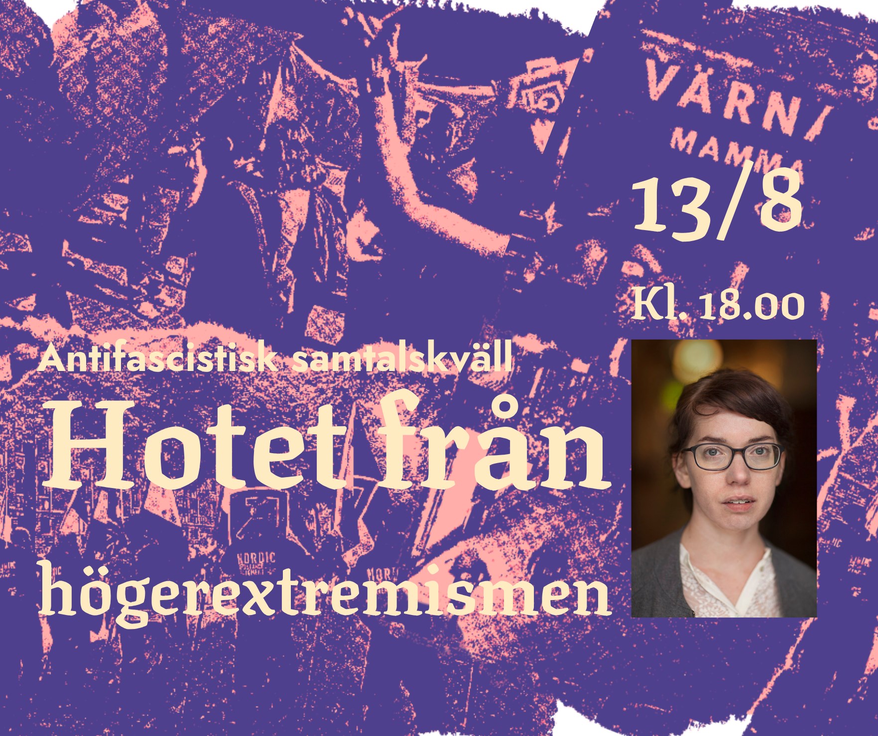 Collage av olika bilder från Pride parader och demonstrationer samt ett fotografi av journalisten My Vingren 