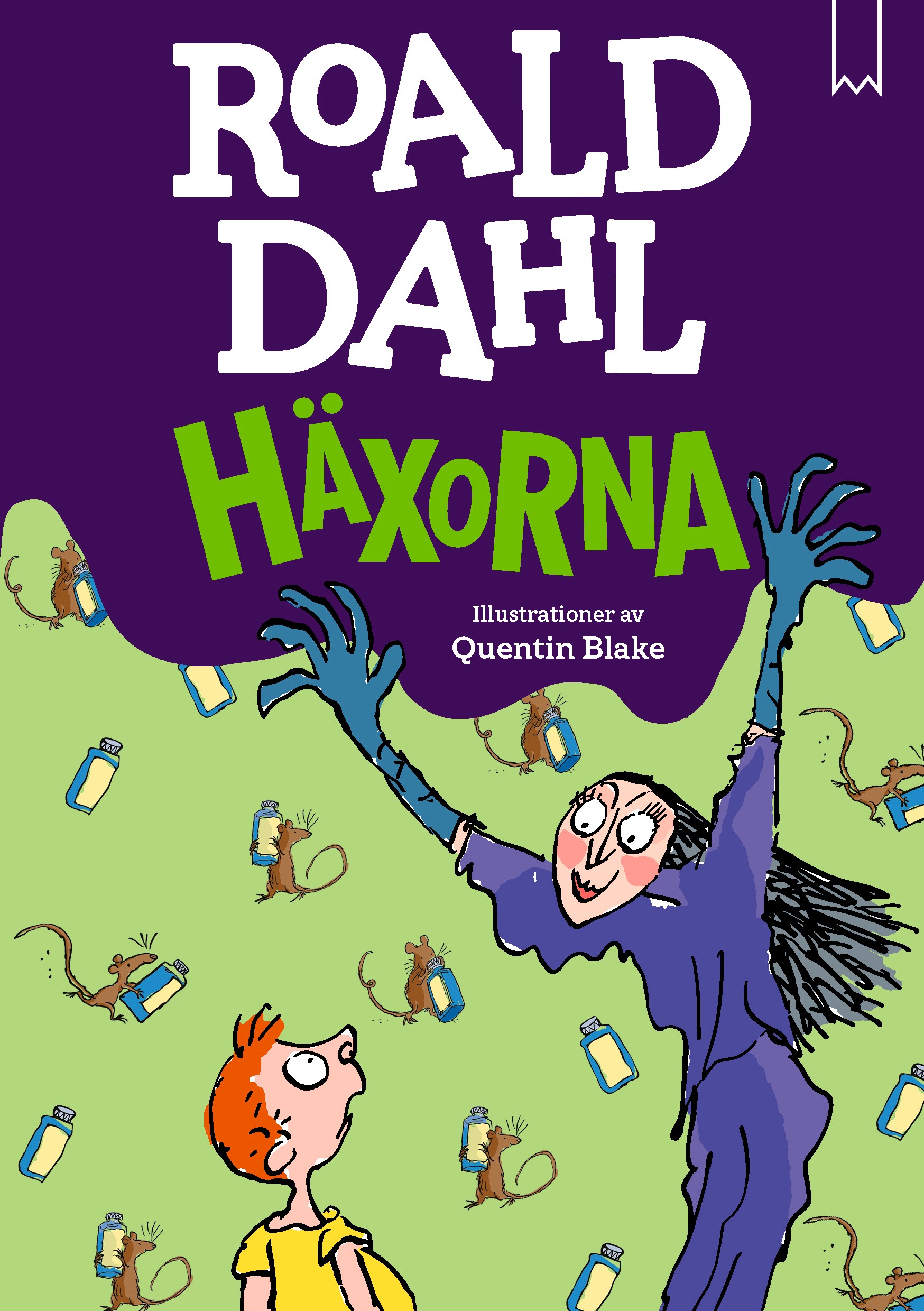 Bild på bokomslaget på boken Häxorna av Roald Dahl