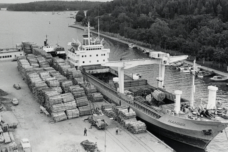 Historisk bild på Färjelägret