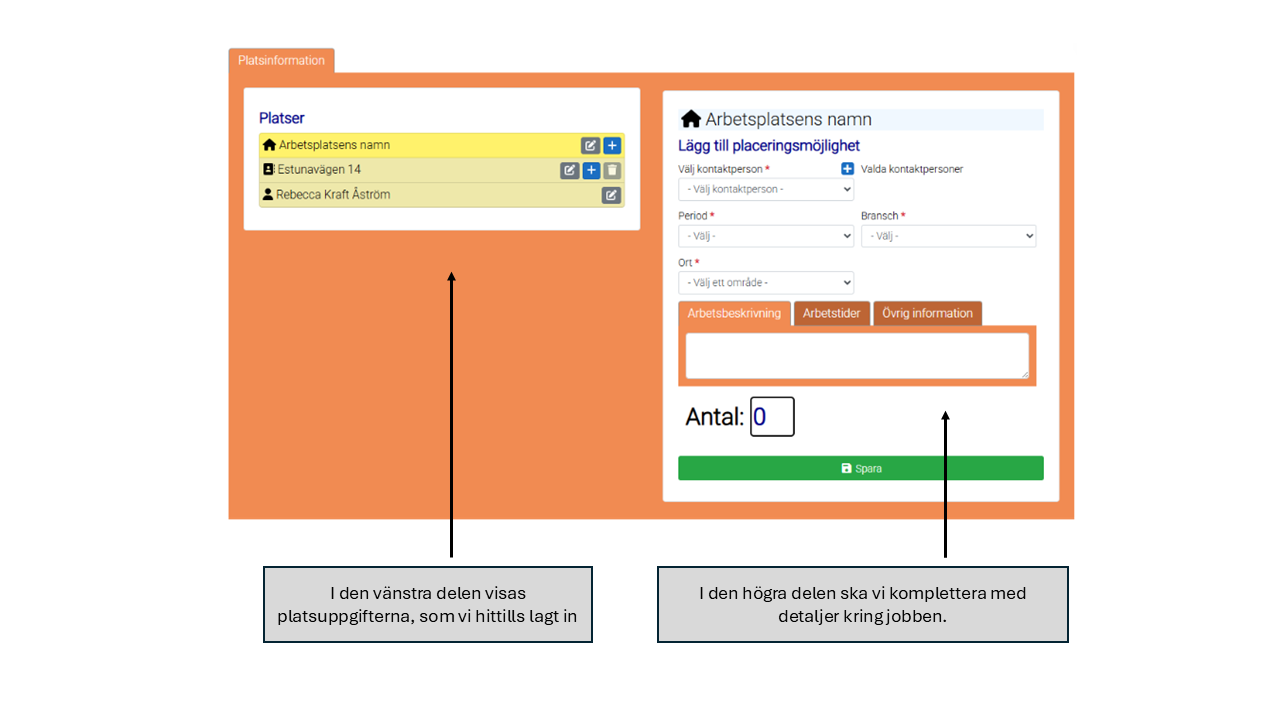 Bild som visar hur steg fem ser ut i systemet.
