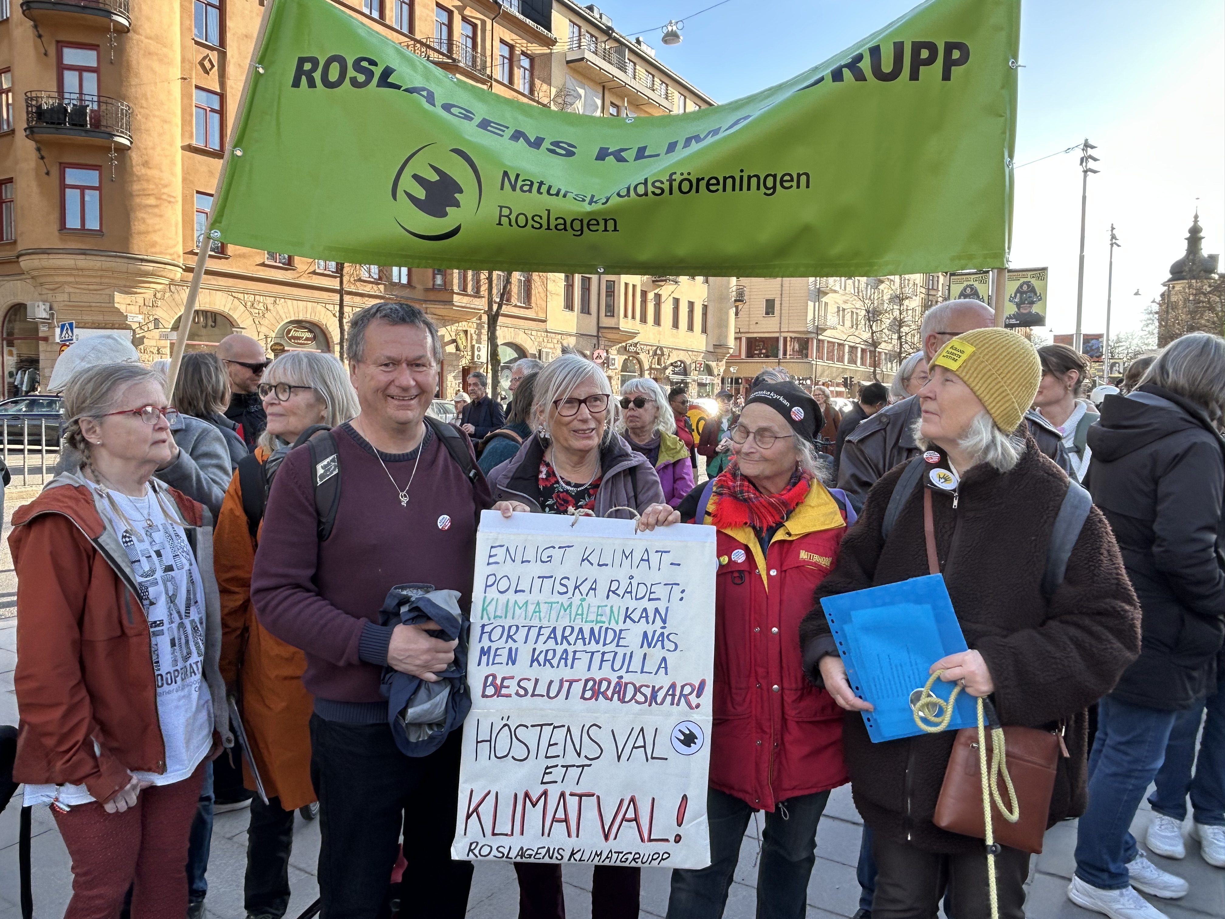 Klimatmarsch i Stockholm med Roslagens Klimatgrupp 