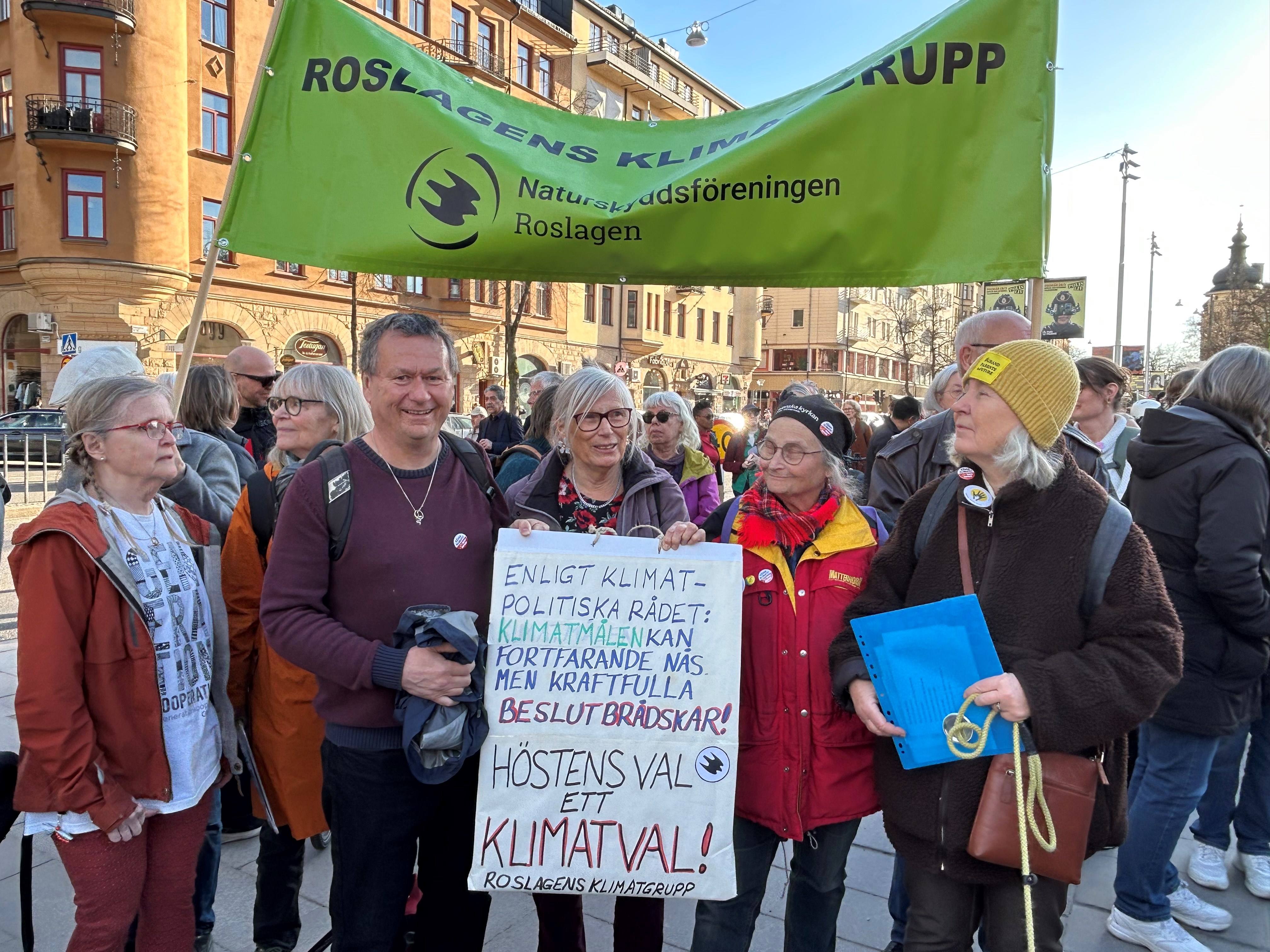 Klimatmarsch i Stockholm med Roslagens Klimatgrupp 