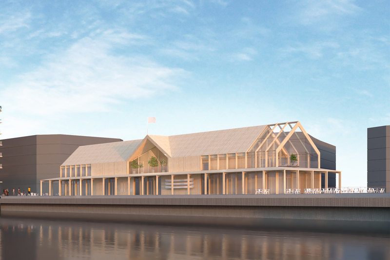 Visionsbild över inloppet till Norrtälje hamn