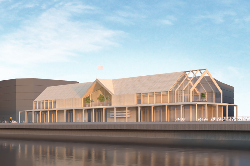 Visionsbild över inloppet till Norrtälje hamn