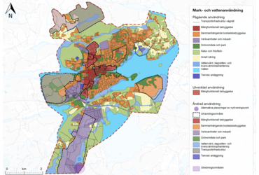 Karta över mark- och vattenanvändningen i Norrtälje stad