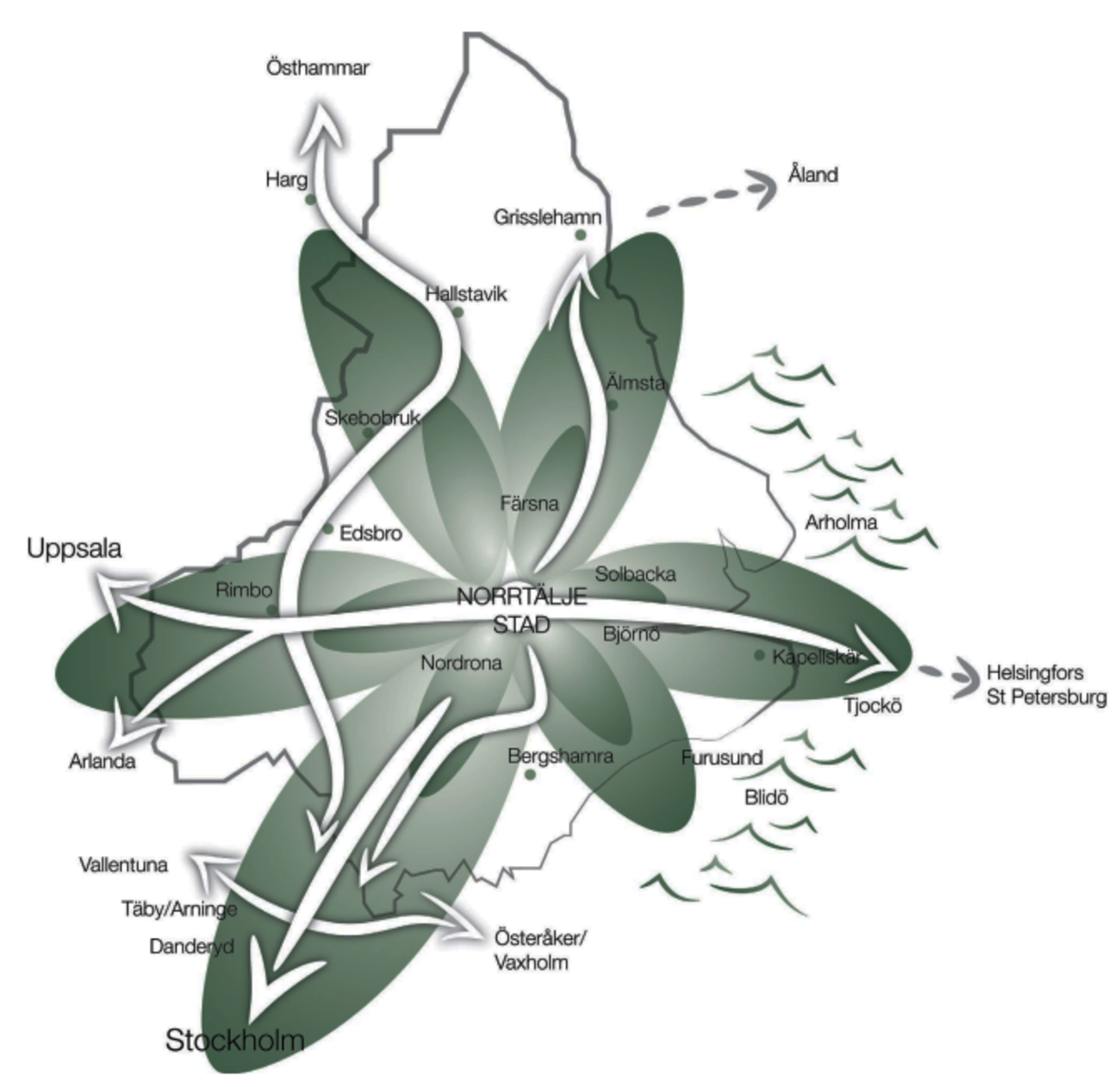 Illustrativ karta för Översiktsplan 2040