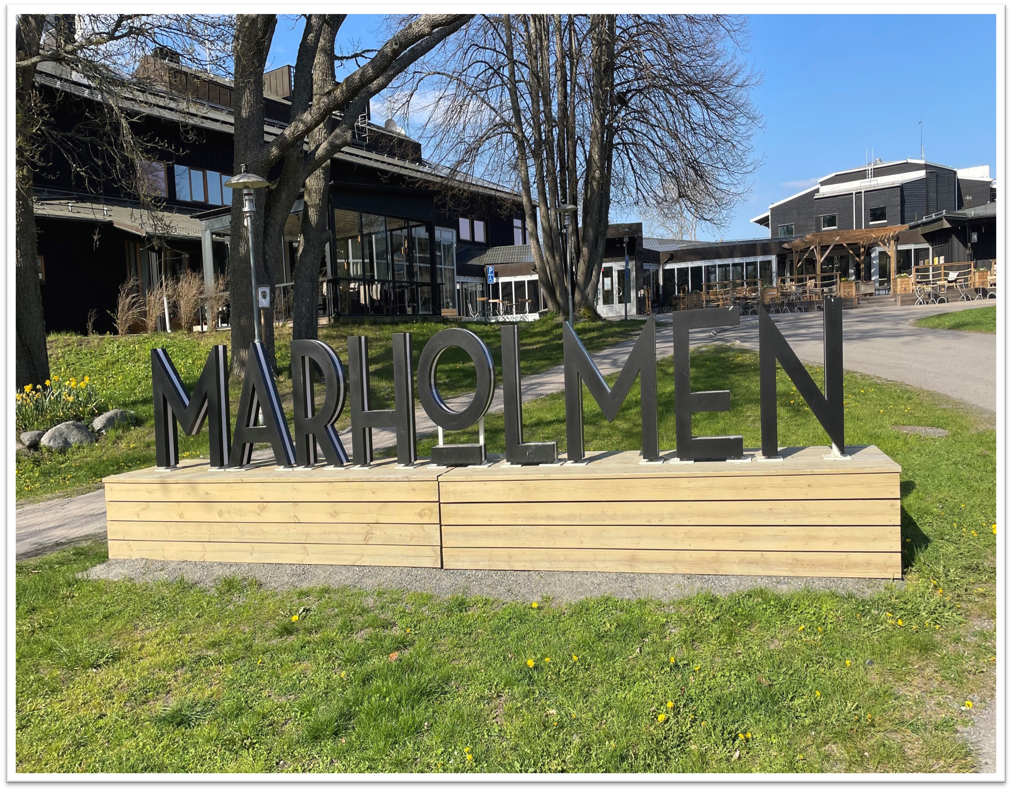Bild på entrén till Marholmen