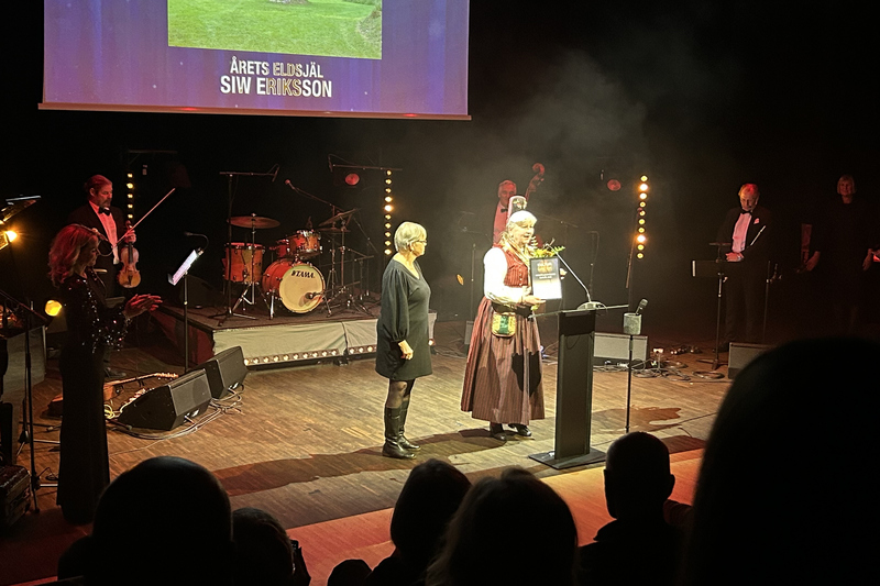 Kvinna tilldelas pris p&aring; scen