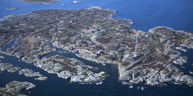 Svenska högarna, foto taget från luften. 