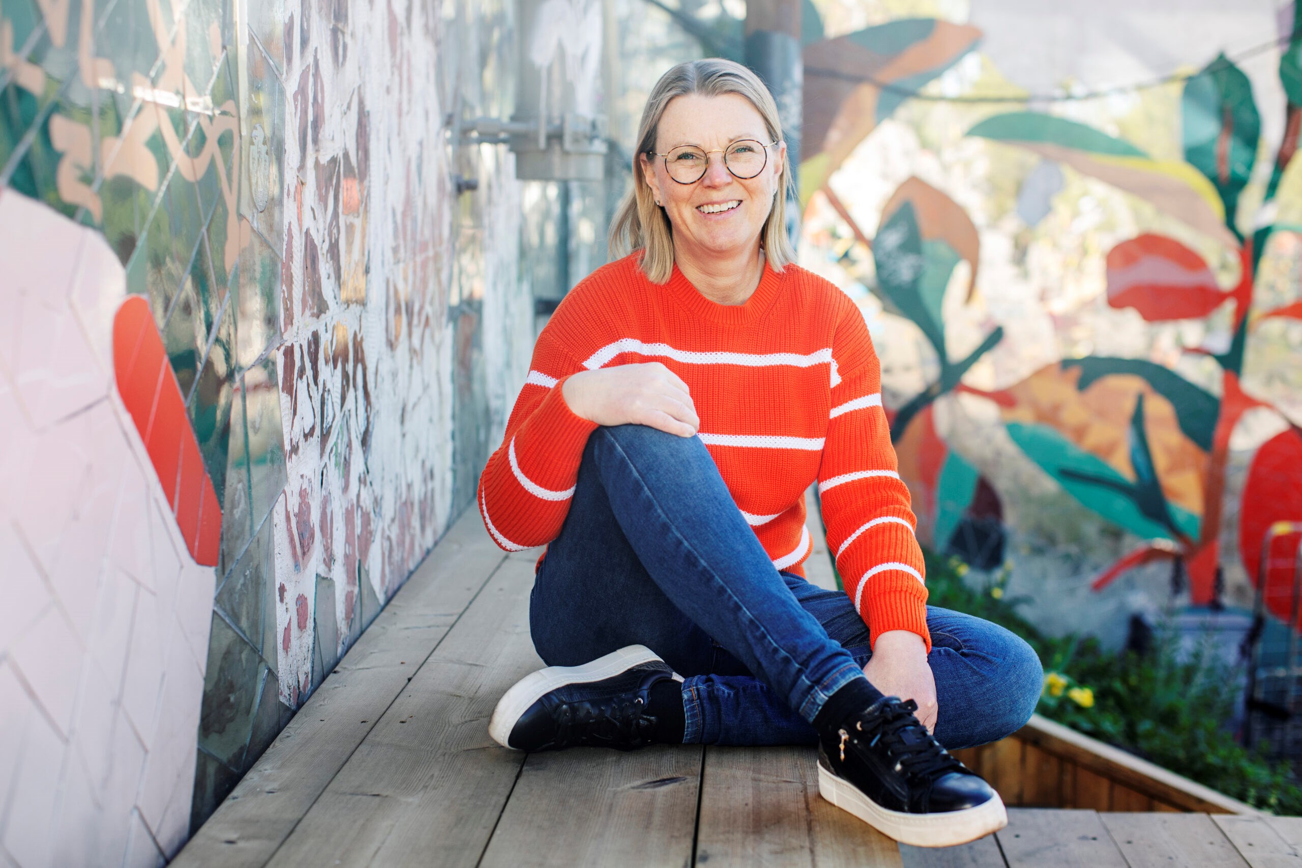 Petra Krantz Lindgren, sittande. Fotograf: Ylva Sundgren 