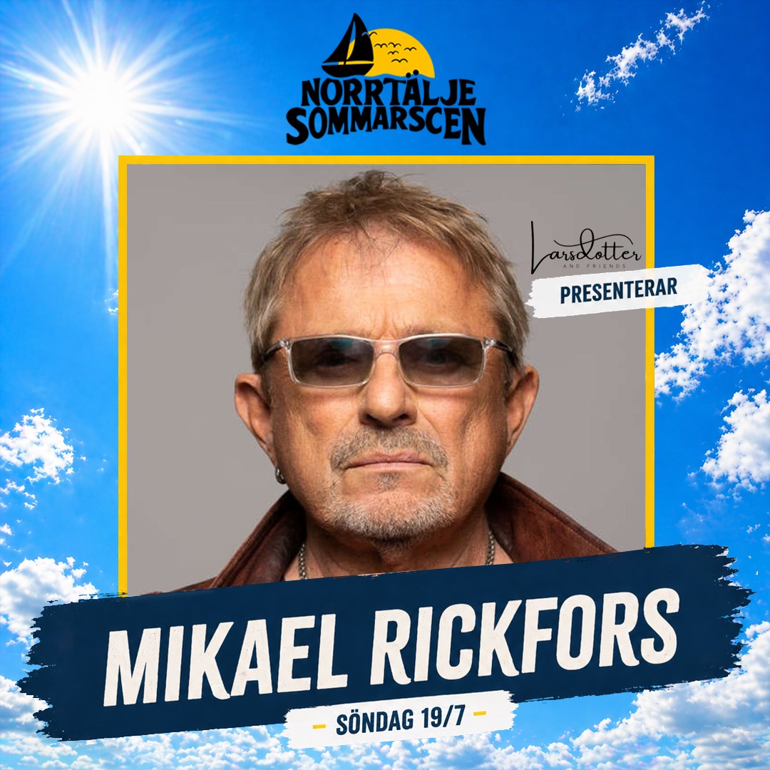 En bild på Mikael Rickfors på Norrtälje Sommarscen.