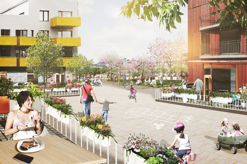 Illustration över Övre Bryggårdsgärdet