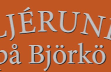 Det står Ateljérundan på Björkö i svart text på orange botten