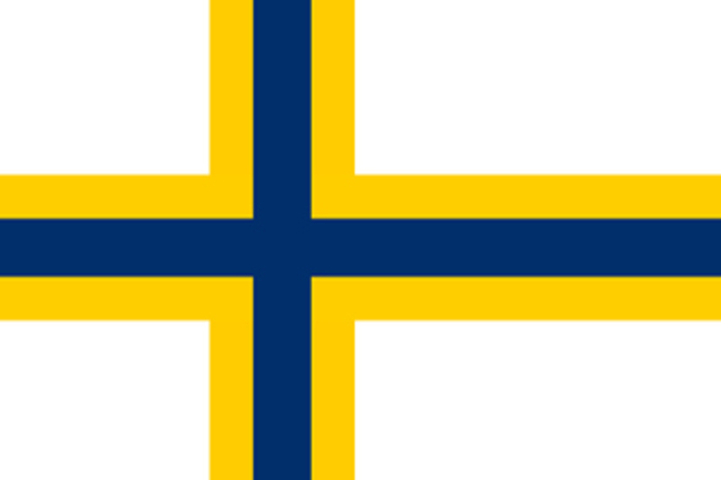 Den sverigefinska flaggan.