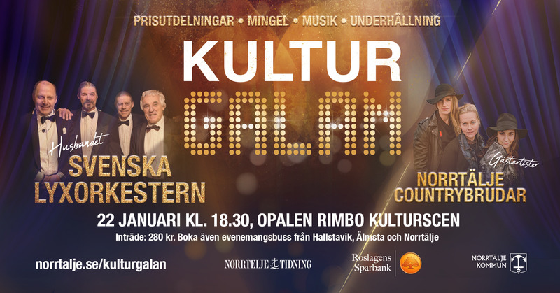 Kulturgalan med husbandet Svenska Lyxorkestern och gästartist Norrtälje Countrybrudar