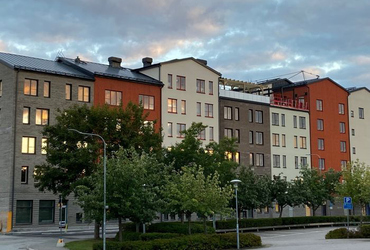 Hyreslägenheter i kvarteret Handelsmannen i Övre Bryggårdsgärdet.