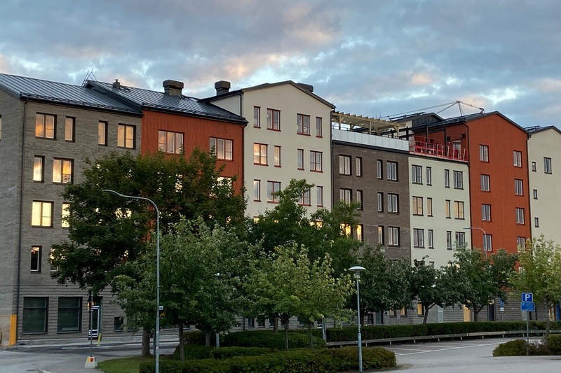 Hyreslägenheter i kvarteret Handelsmannen i Övre Bryggårdsgärdet.