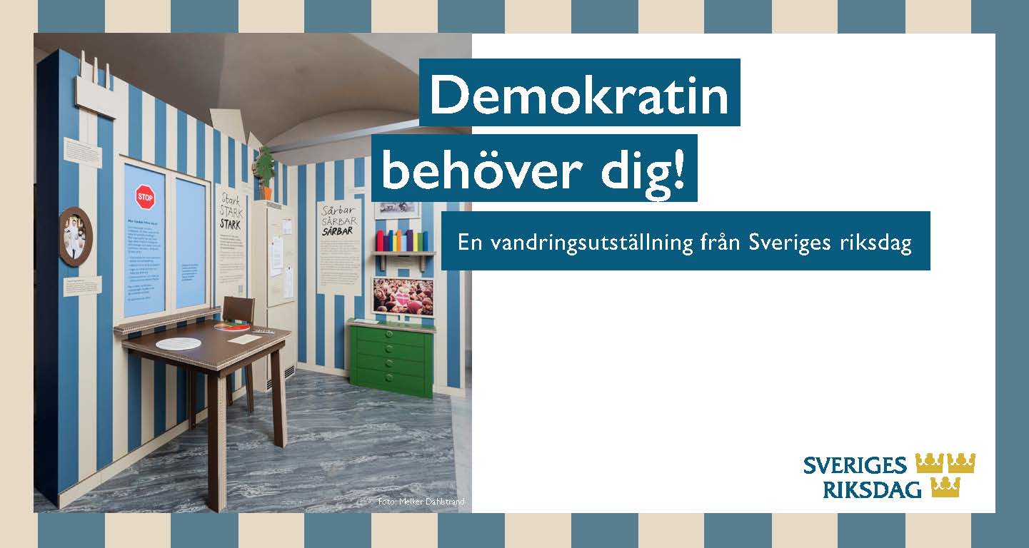bild på utställningen Demokratin behöver dig