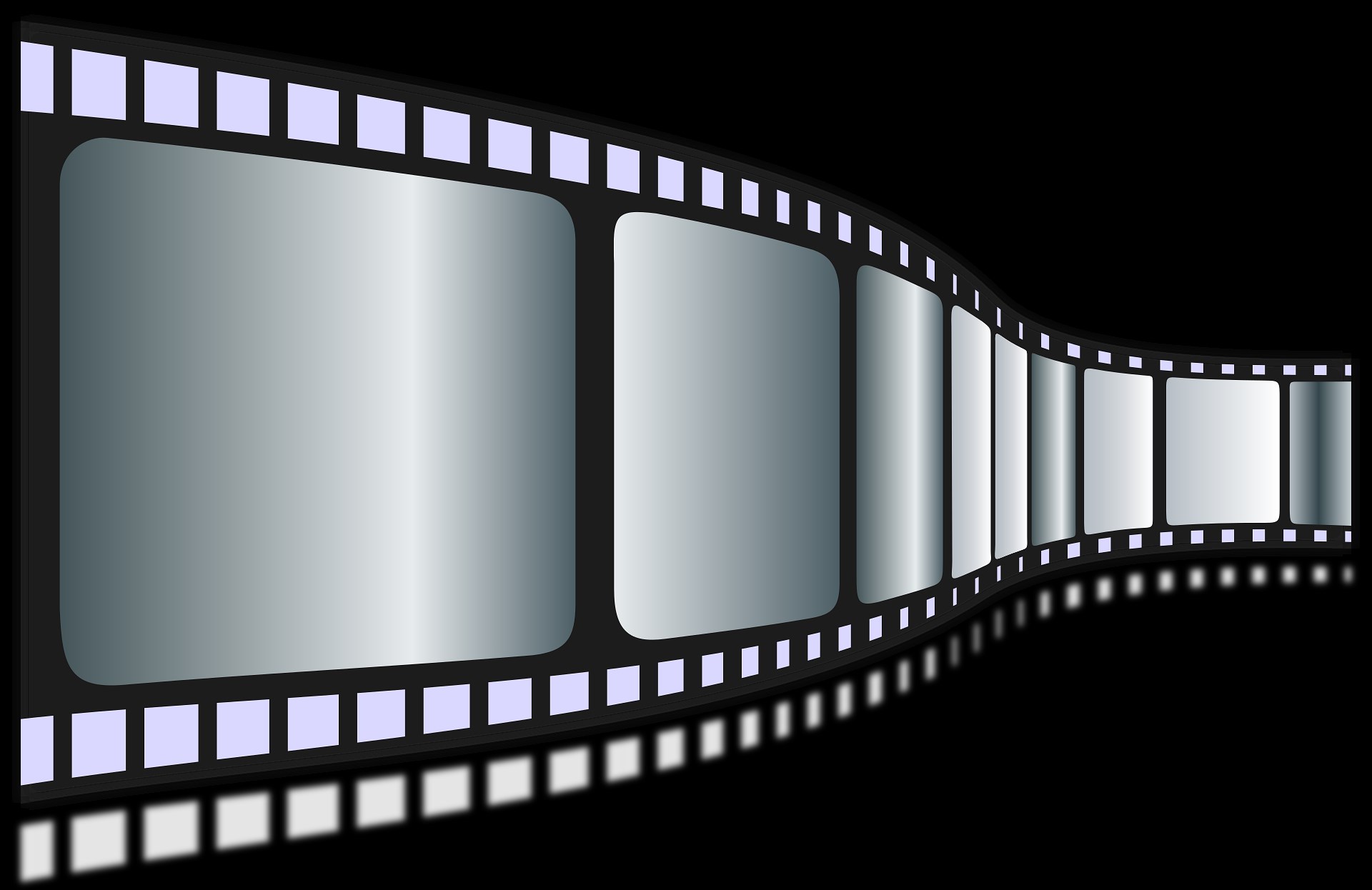 Filmrulle som rullas ut