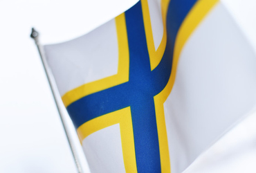 Sverigefinska flaggan.