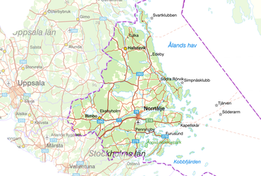 Karta över Norrtälje kommun