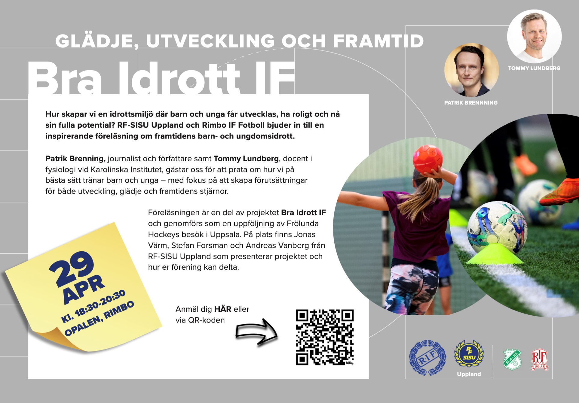 Indjudan till föreläsning och paneldebatt Bra Idrott IF